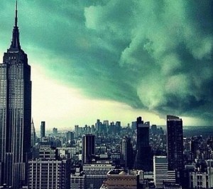 Hurricane Sandy approaching NYC