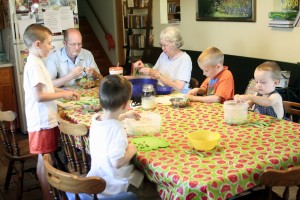 Gathering at the kitchen table